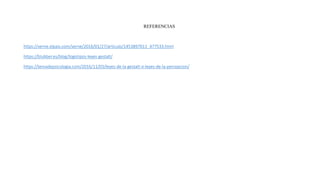 REFERENCIAS
https://verne.elpais.com/verne/2016/01/27/articulo/1453897011_477533.html
https://blubber.es/blog/logotipos-leyes-gestalt/
https://temadepsicologia.com/2016/11/03/leyes-de-la-gestalt-o-leyes-de-la-percepcion/
 