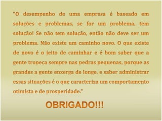 Todas as pessoas incumbidas devem estar concentradas com o todo, afim de obter resultados grupais. Em linhas gerais, a Administração por Processos são várias pessoas agrupadas, agregando valores para o beneficiamento de seus clientes. O destaque é o trabalho em grupo. Sem hierarquias. Acredita-se que a junção desse grupo, trará mais benefícios.