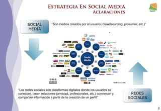 SOCIAL            “Son medios creados por el usuario (crowdsourcing, prosumer, etc.)”
      MEDIA




“Los redes sociales ...