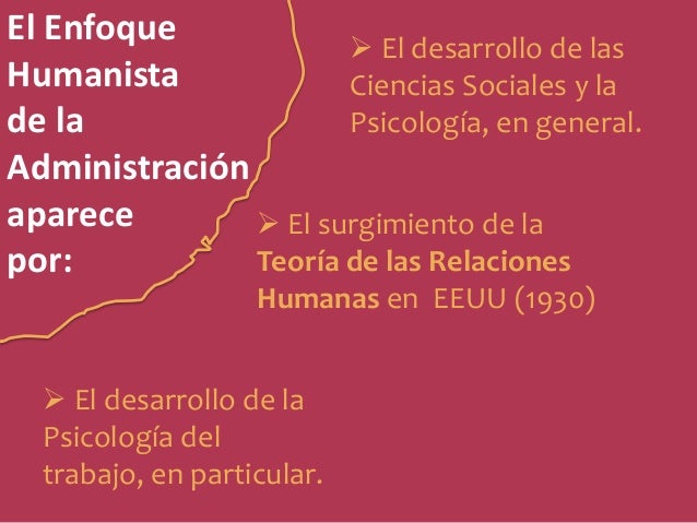 Enfoque Humanista en la Administración Teoría de las