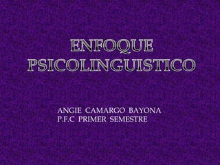 ANGIE CAMARGO BAYONA
P.F.C PRIMER SEMESTRE
 