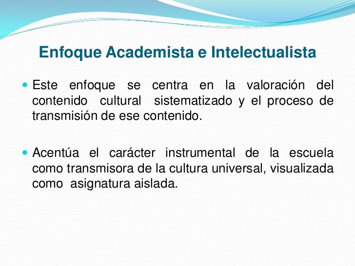 Enfoques curriculares