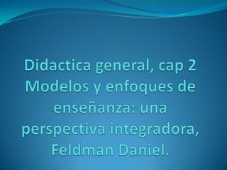 Enfoques de enseñanza