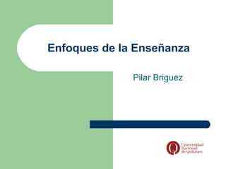 Enfoques de la Enseñanza

              Pilar Briguez
 