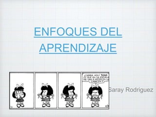 ENFOQUES DEL
APRENDIZAJE
Saray Rodriguez
 