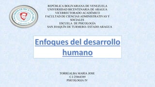REPÚBLICA BOLIVARIANA DE VENEZUELA
UNIVERSIDAD BICENTENARIA DE ARAGUA
VICERRECTORADO ACADÉMICO
FACULTAD DE CIENCIAS ADMINISTRATIVAS Y
SOCIALES
ESCUELA DE PSICOLOGÍA
SAN JOAQUÍN DE TURMERO- ESTADO ARAGUA
TORREALBA MARIA JOSE
C.I 25864389
PSICOLOGIA IV
 