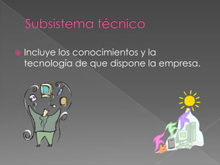    Incluye los conocimientos y la
    tecnología de que dispone la empresa.
 