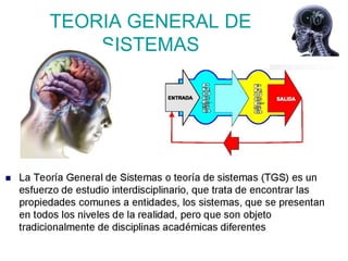 TEORIA GENERAL DE
    SISTEMAS
 
