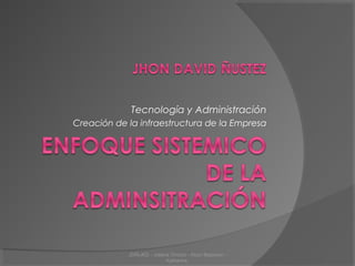 Tecnología y Administración
Creación de la infraestructura de la Empresa
JDÑL#22 - Juliana Orozco - Aturo Bejarano -
Katherine
 