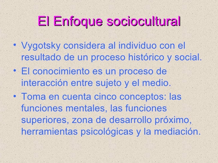 Enfoque sociocultural
