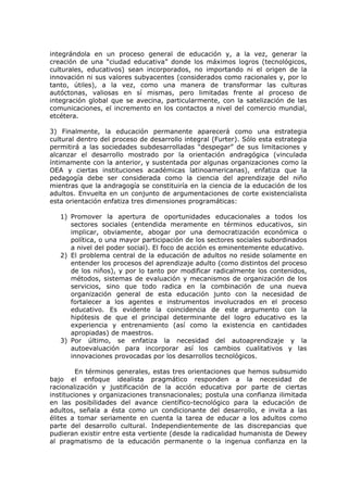 Enfoques y tendencias en la educacion de adultos | PDF
