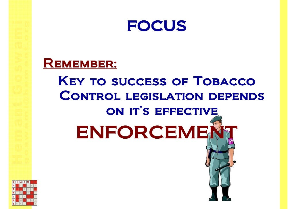 Enforcement In Tobacco Control