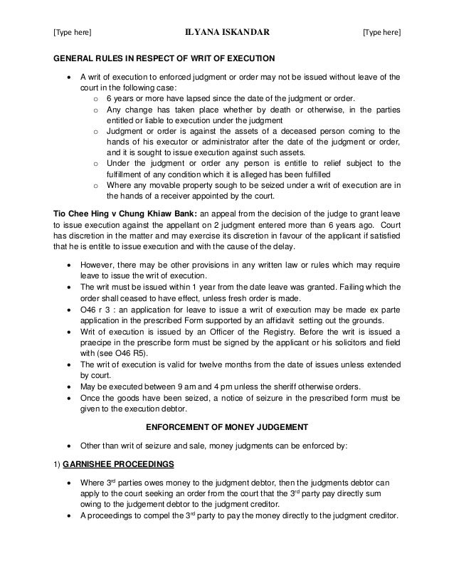 writ of distress malaysia