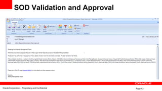 Page 43
SOD Validation and Approval
Oracle Corporation – Proprietary and Confidential
 