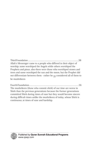 Shirk Objects Four Foundations of Shirk | PDF