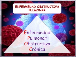ENFERMEDAD OBSTRUCTIVA
PULMONAR
Enfermedad
Pulmonar
Obstructiva
Crónica
 