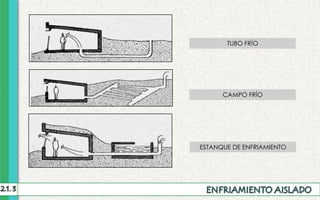 TUBO FRÍO
CAMPO FRÍO
ESTANQUE DE ENFRIAMIENTO
 