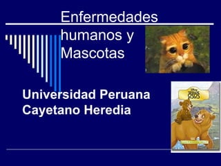 Enfermedades
     humanos y
     Mascotas

Universidad Peruana
Cayetano Heredia
 