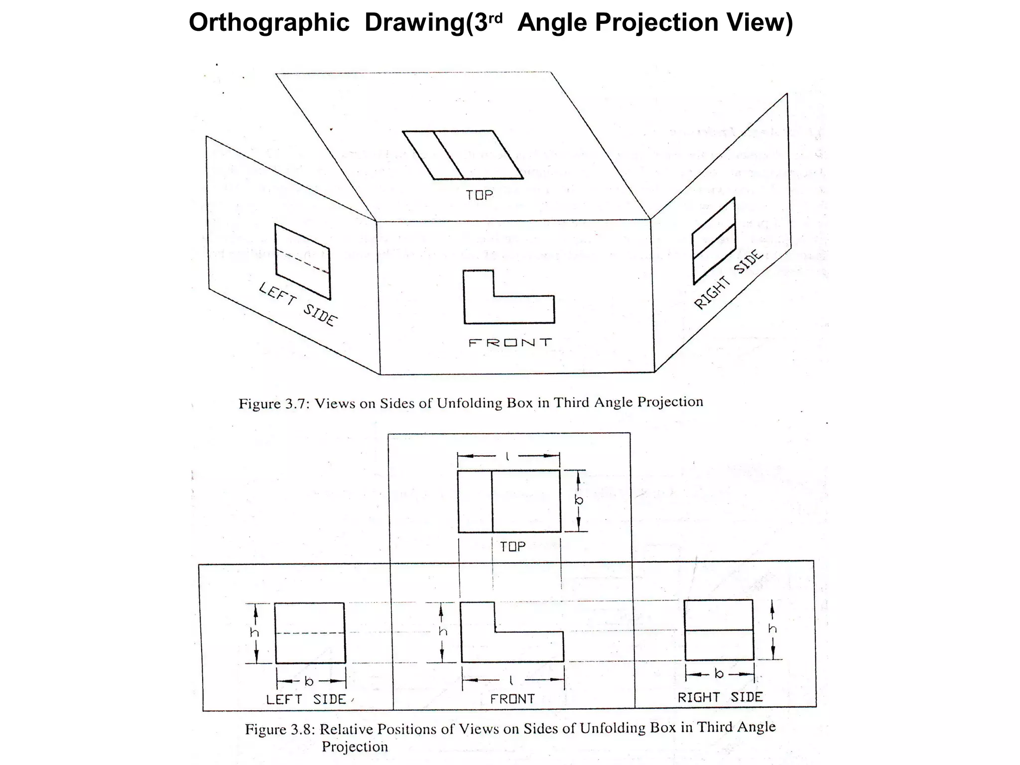 Orthographic Drawing(3rd Angle Projection View) 
 