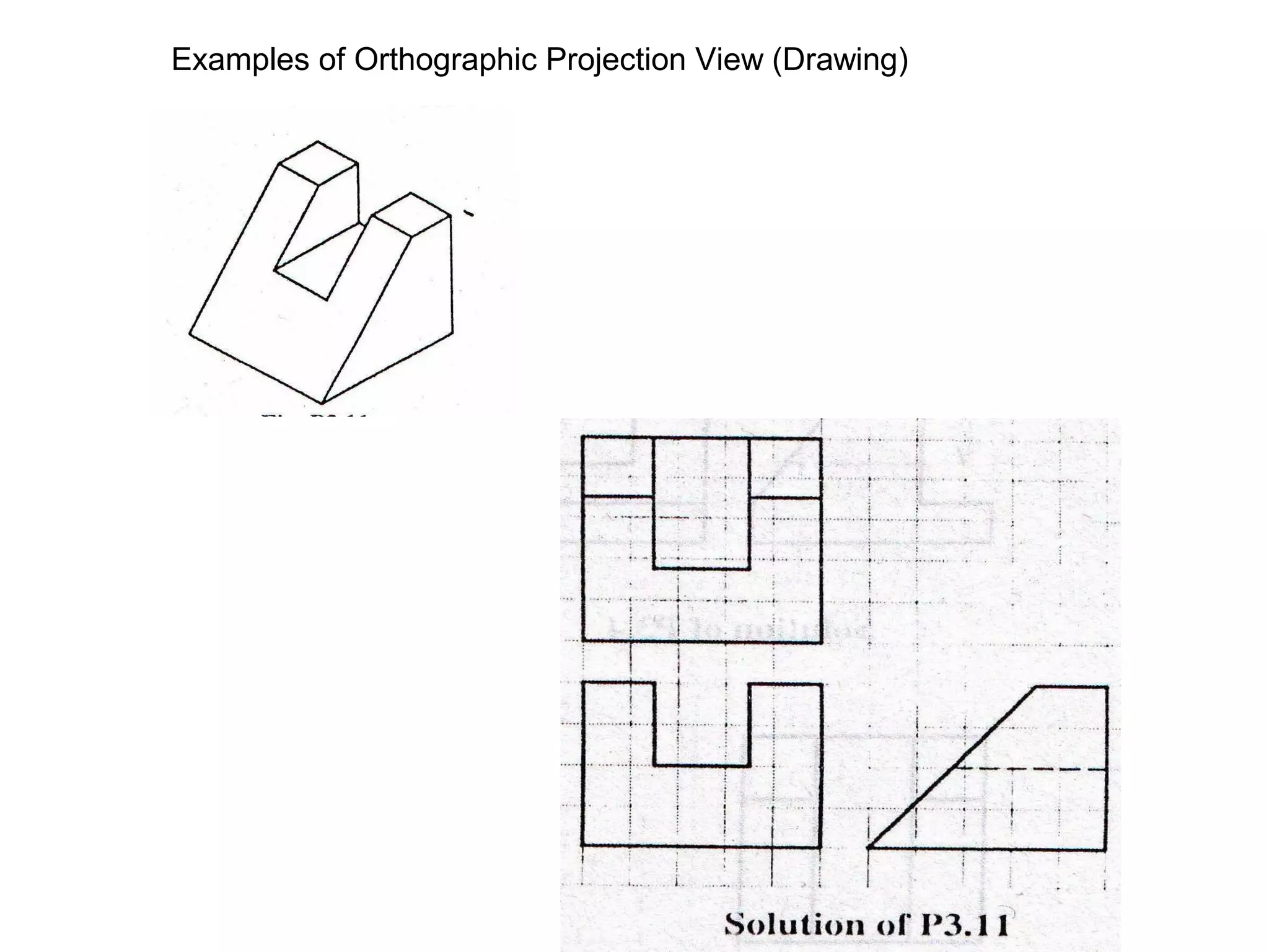Examples of Orthographic Projection View (Drawing) 
 