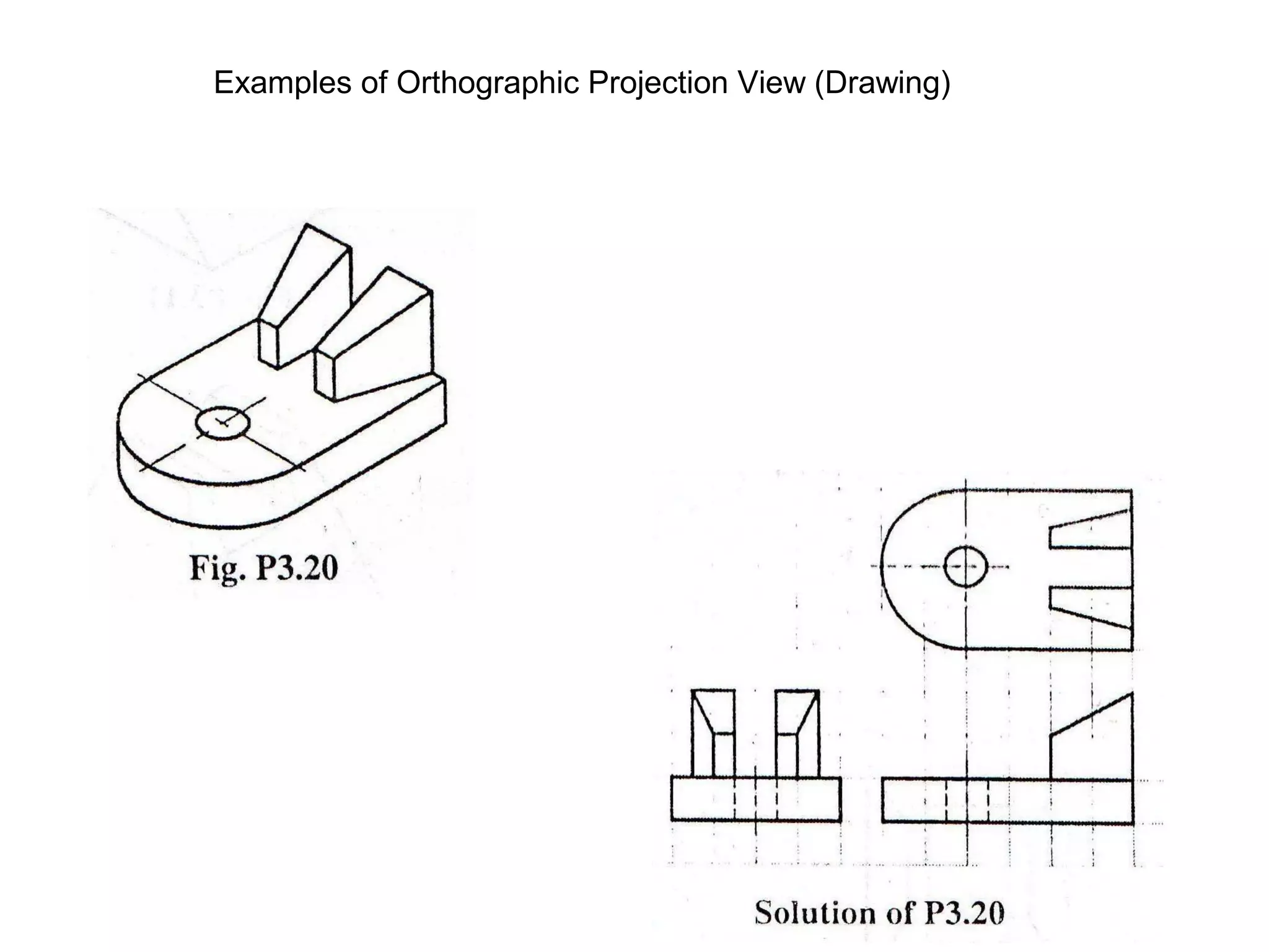 Examples of Orthographic Projection View (Drawing) 
 