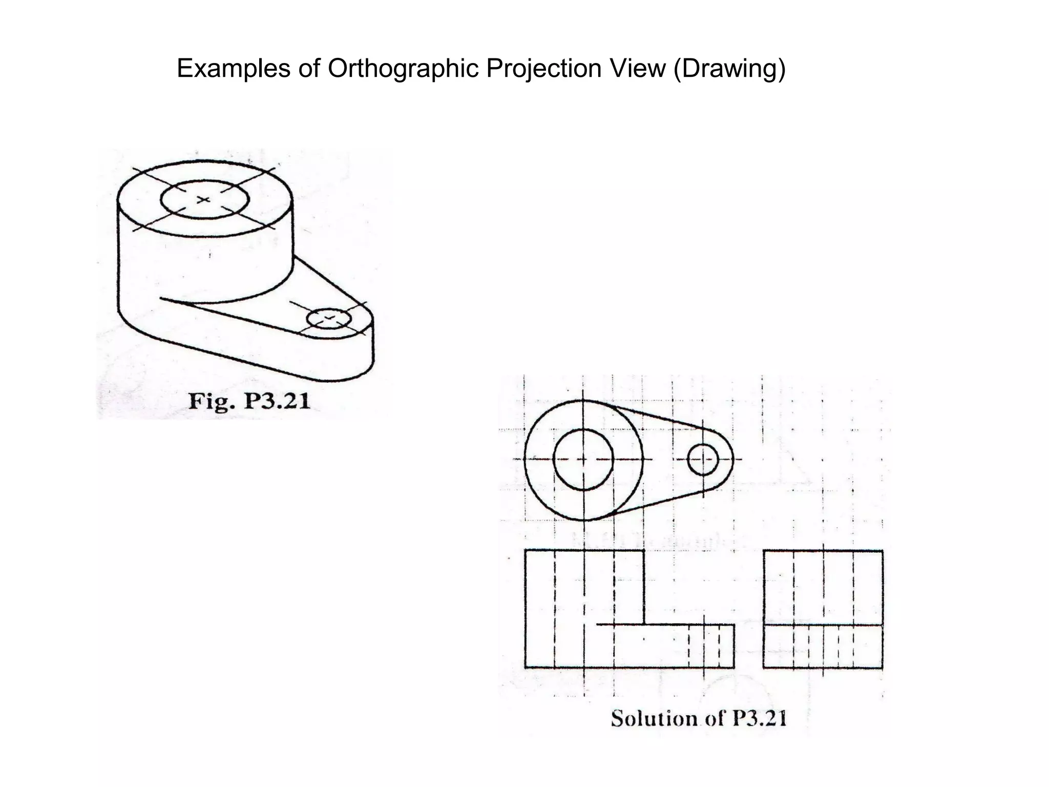 Examples of Orthographic Projection View (Drawing) 
 