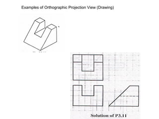 Examples of Orthographic Projection View (Drawing) 
 