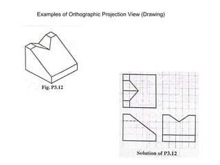 Examples of Orthographic Projection View (Drawing) 
 