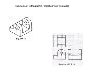 Examples of Orthographic Projection View (Drawing) 
 