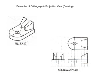 Examples of Orthographic Projection View (Drawing) 
 