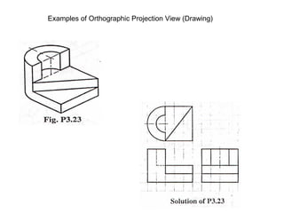 Examples of Orthographic Projection View (Drawing) 
 