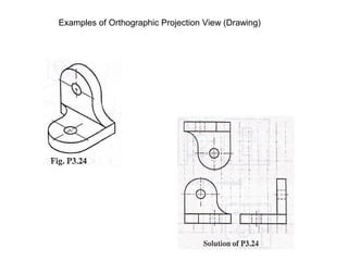 Examples of Orthographic Projection View (Drawing) 
 