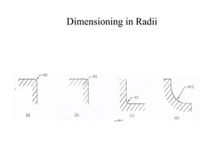 Dimensioning in Radii 
 