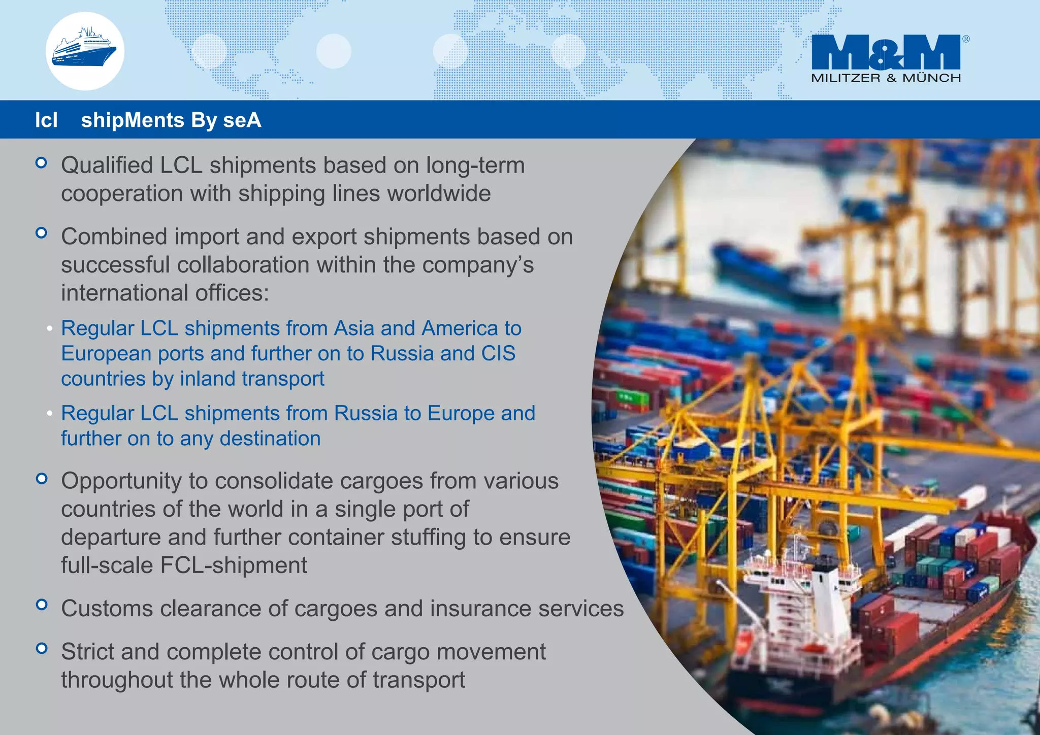 LCL Shipments by Sea
 