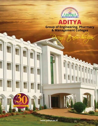ADITYA
Group of Engineering, Pharmacy
& Management Colleges
Rising to new horizon
www.aditya.ac.in
 