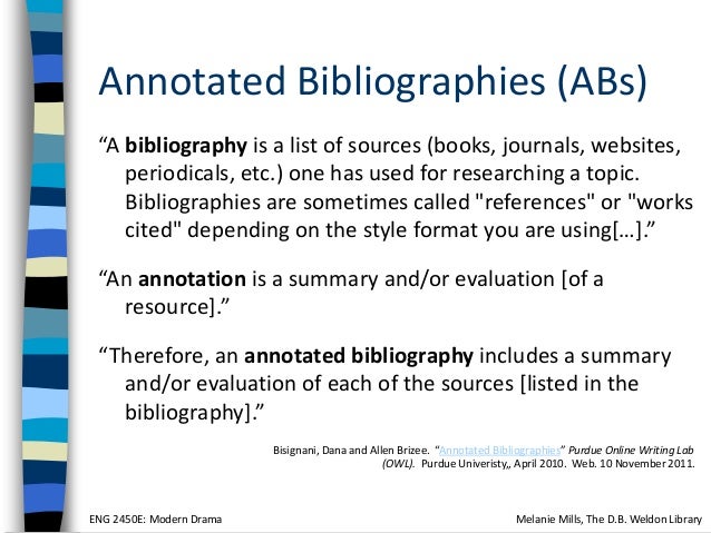 Annotated bibliography drama 07 image