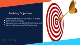 Technical Writing Goals Eng.3LESSON-1.pptx--The Nature of Technical Writing | PPTX