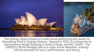 The Iconic Sydney Opera House: Architecture and Cultural Significance | PDF