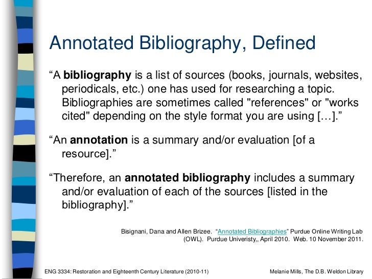 define bibliographic note