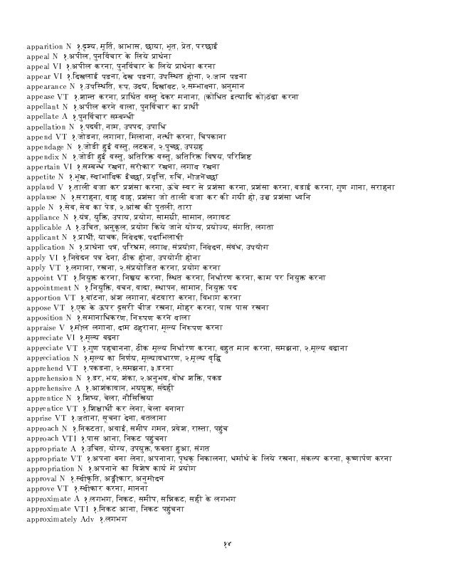 Eng Hindi Meaning
