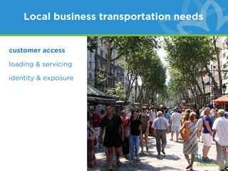 Local business transportation needs


customer access

loading & servicing

identity & exposure
 
