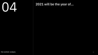 51
2021 will be the year of...
04
 