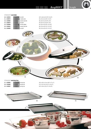 Straight
66
mechanical ice-cream scoop
1105406
23.6 cm (9 1/4”)
Ø 5 cm (2”)
1105413
24.7 cm (9 3/4”)
Ø 6 cm (2 1/4”)
1105277
ice-cream scoop
23 cm (9”)
strainer
1105116
Ø 12 cm (4 3/4”)
1105123
Ø 14 cm (5 1/2”)
1105130
Ø 18 cm (7”)
1105147
Ø 24 cm (10”)
1105239
multi-opener
27.2 cm (10 3/4”)
1105215
bottle-opener
18.8 cm (7 1/2”)
1105369
corkscrew
21 cm (8 1/4”)
1105314
tin opener
21.6 cm (8 1/2”)
1105222
pizza cutter
20 cm (8”)
1105260
butter curler
21 cm (8 1/4”)
1105284
palette knife
33.6 cm (13 1/4”)
1105291
slotted turner
23.6 cm (9 1/4”)
1105307
melon scoop
20 cm (8”)
1105208
herb cutter
20.8 cm (8 1/4”)
1105703
Serving spoon nylon
34.5 cm (13 1/2”)
1105710
slotted serving spoon nylon
34.5 cm (13 1/2”)
Body: 18/10 Stainless steel - Stylish
hollow handle
 