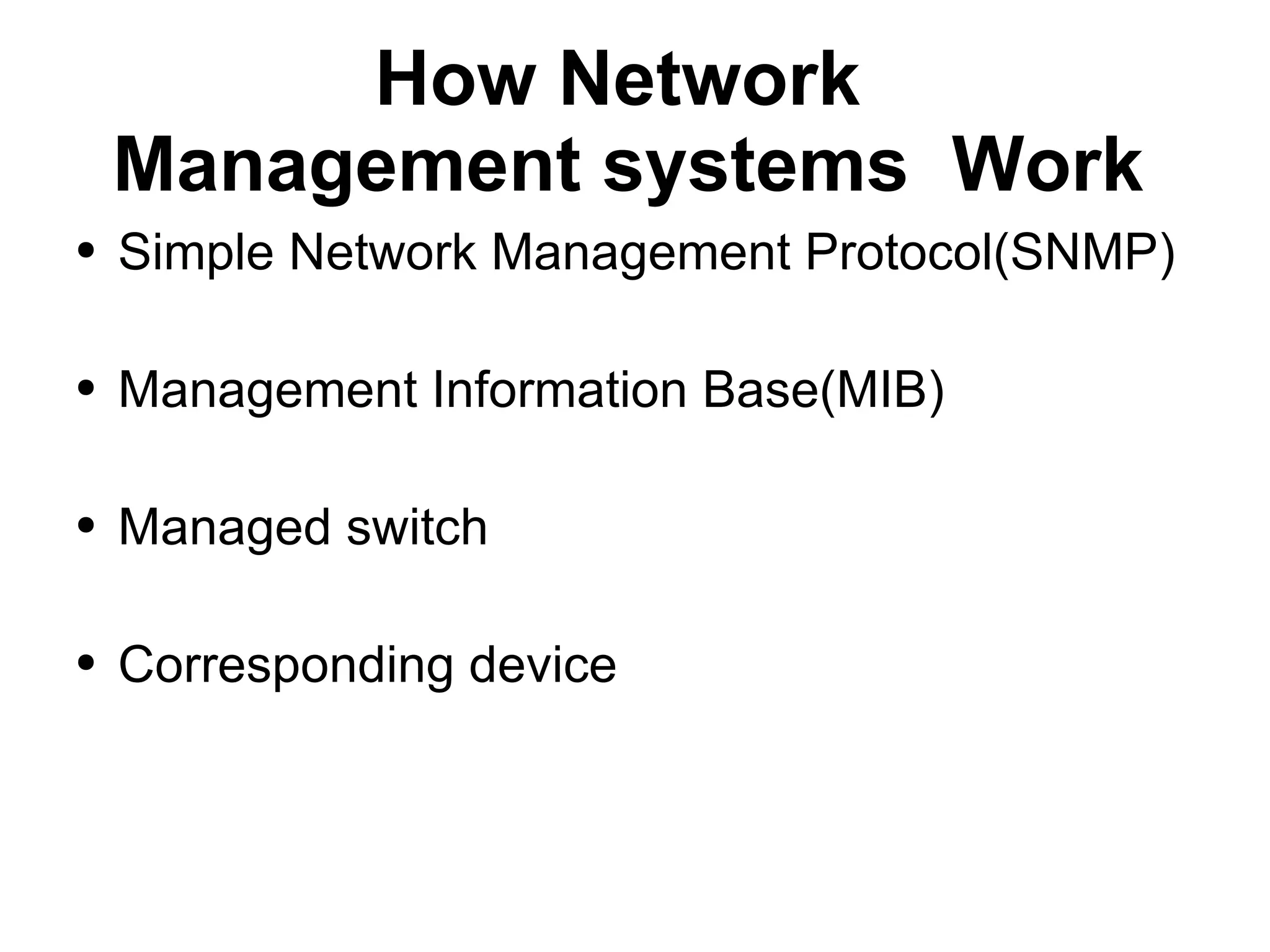 How Network Management Systems Work | PPT