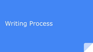 English 101 Writing Process Slides PowerPoint | PPTX