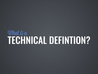 Technical Defintions | PDF