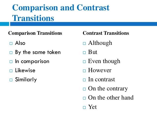 how to write a comparison and contrast essay outline