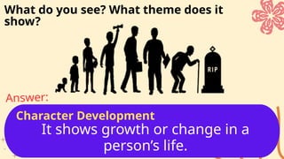 It shows growth or change in a
person’s life.
Answer:
What do you see? What theme does it
show?
Character Development
 