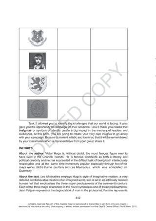 D
EPED
C
O
PY
de Paris Les Miserables
All rights reserved. No part of this material may be reproduced or transmitted in any form or by any means -
electronic or mechanical including photocopying – without written permission from the DepEd Central Office. First Edition, 2015.
 