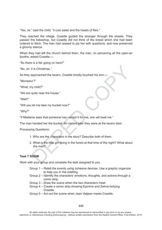 D
EPED
C
O
PY
Ep
All rights reserved. No part of this material may be reproduced or transmitted in any form or by any means -
electronic or mechanical including photocopying – without written permission from the DepEd Central Office. First Edition, 2015.
 